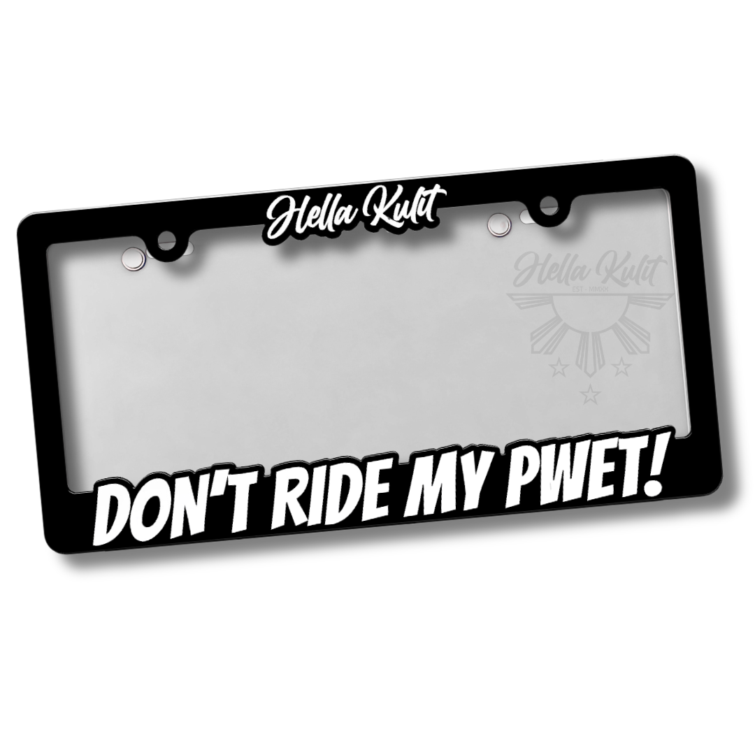 PWET LICENSE PLATE FRAME – Hella Kulit