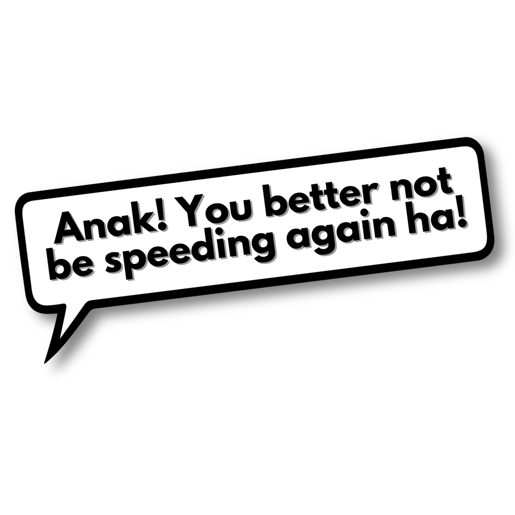 SPEEDING BUBBLE DECAL
