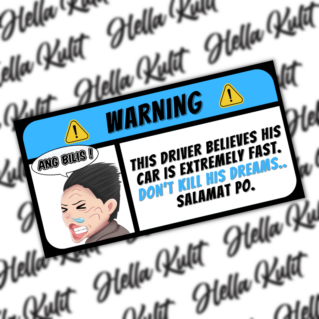 FAST BOI WARNING LABEL